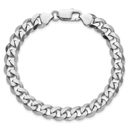 Sterlingsilber Rhodiniert 8.3mm Panzer Gliederarmband