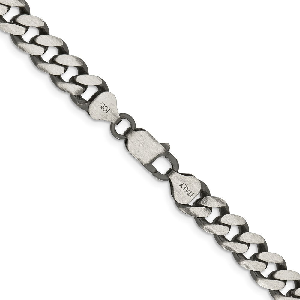 28 Zoll Sterlingsilber Antikisiert 9.3mm Panzer Halskette
