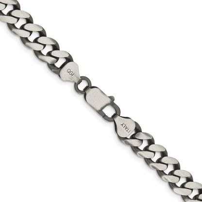 28 Zoll Sterlingsilber Antikisiert 9.3mm Panzer Halskette