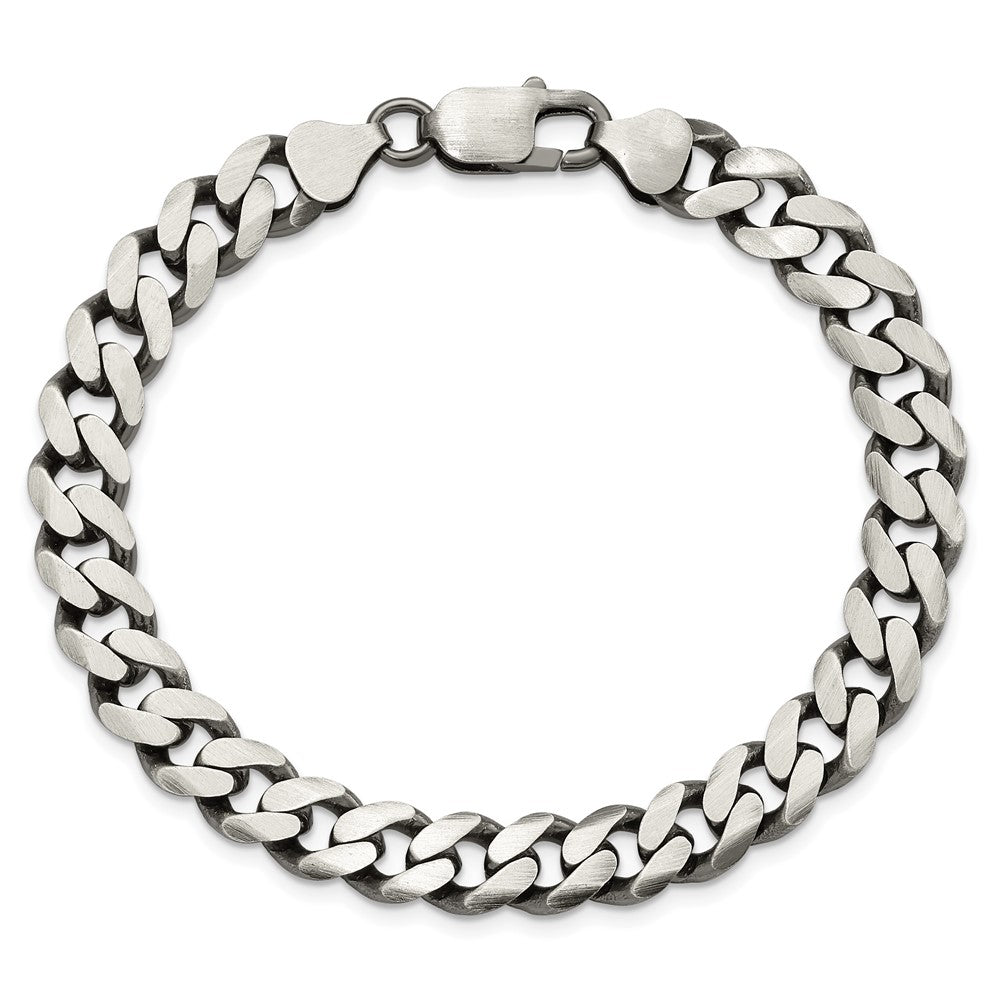 Sterlingsilber Antikisiert 9.3mm Panzer Gliederarmband