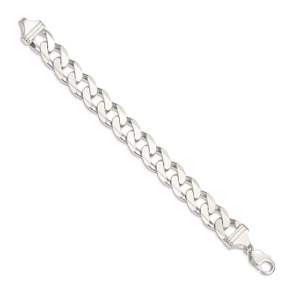 Sterlingsilber 14.5mm Panzer Gliederarmband