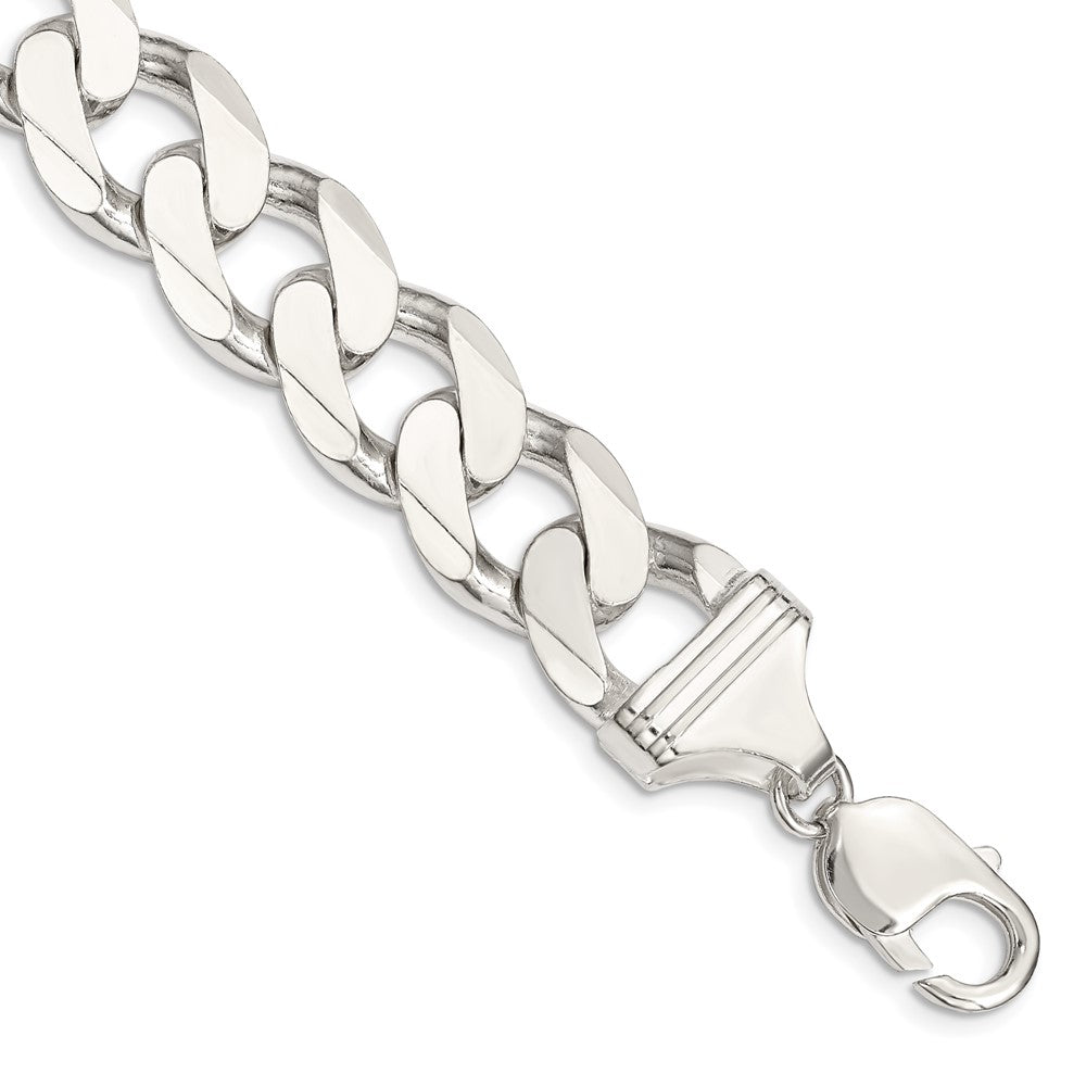 Sterlingsilber 14.5mm Panzer Gliederarmband