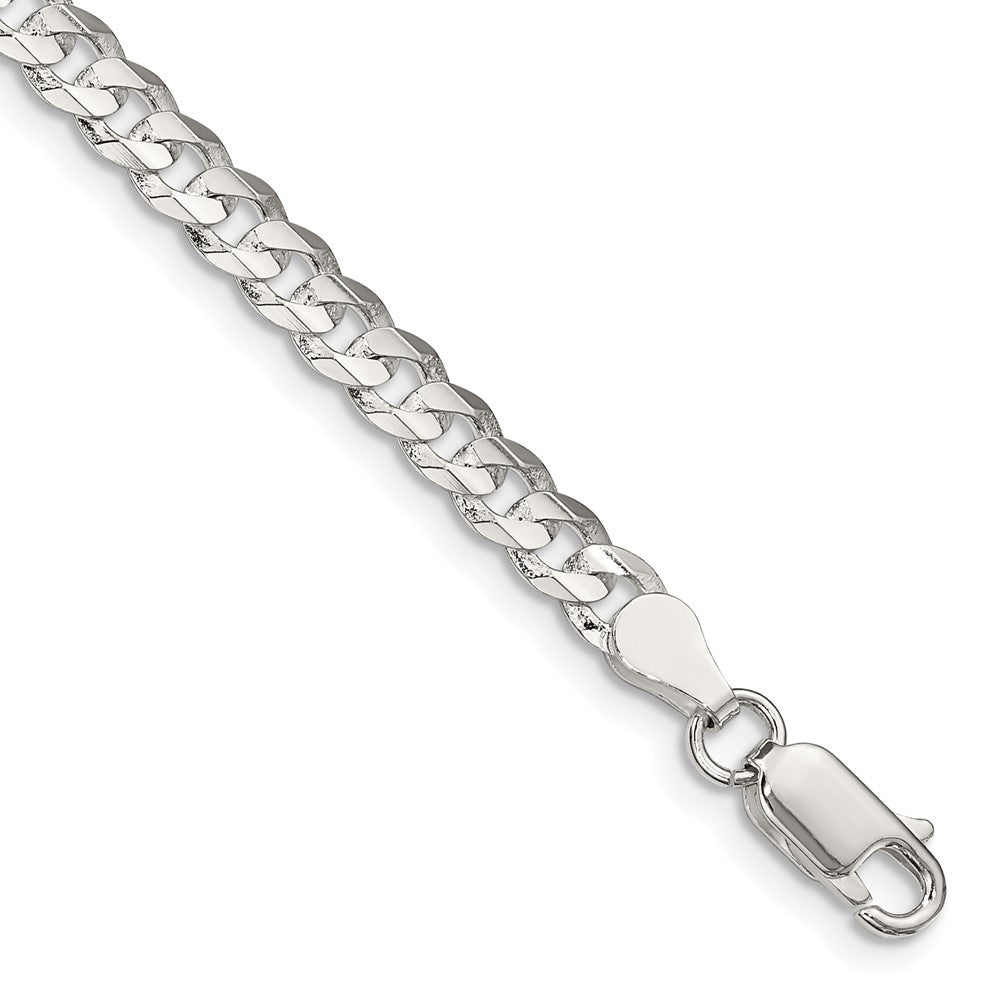 9 Zoll Sterlingsilber 4.5mm Konkav Abgeschrägt Panzer Gliederarmband