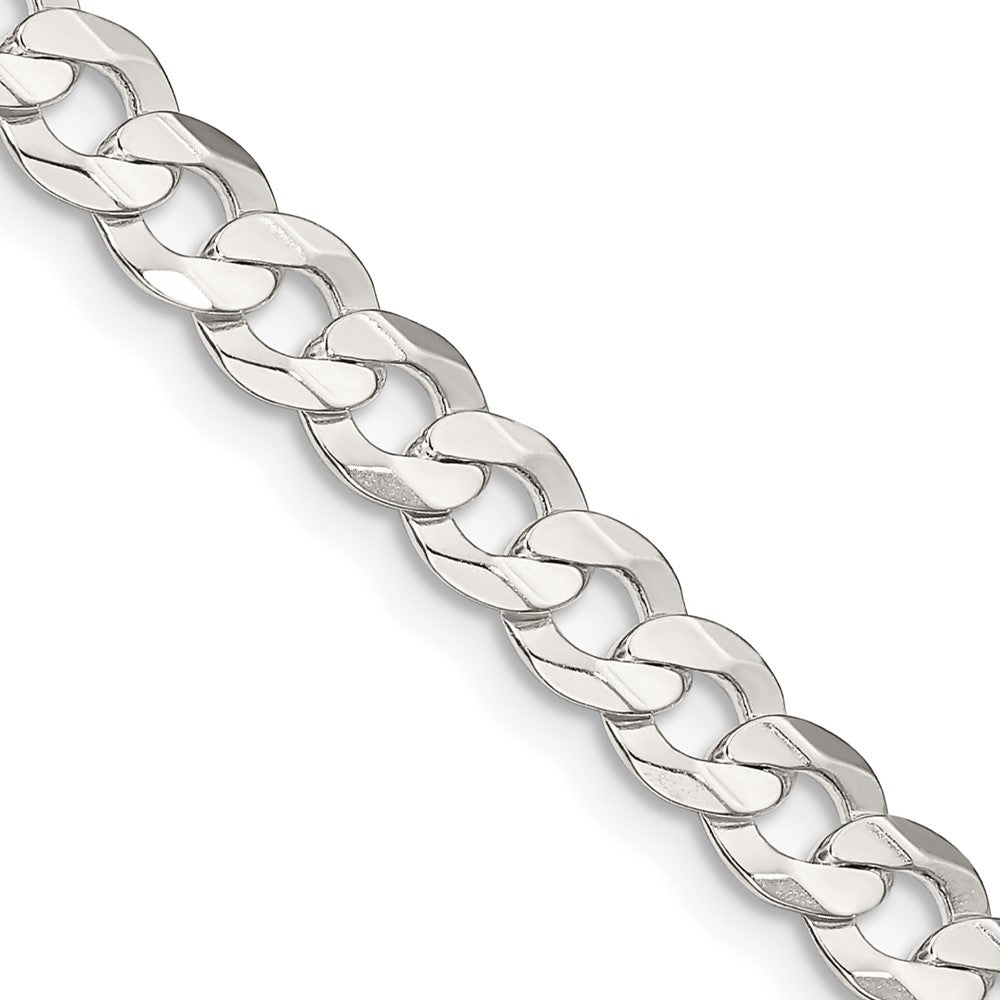Sterlingsilber 5.65mm Konkav Abgeschrägt Panzer Halskette