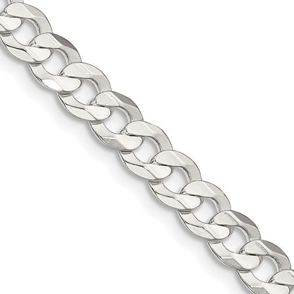 Sterlingsilber 5.65mm Konkav Abgeschrägt Panzer Halskette