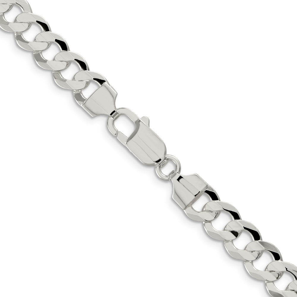 Sterlingsilber 7.8mm Konkav Abgeschrägt Panzer Halskette