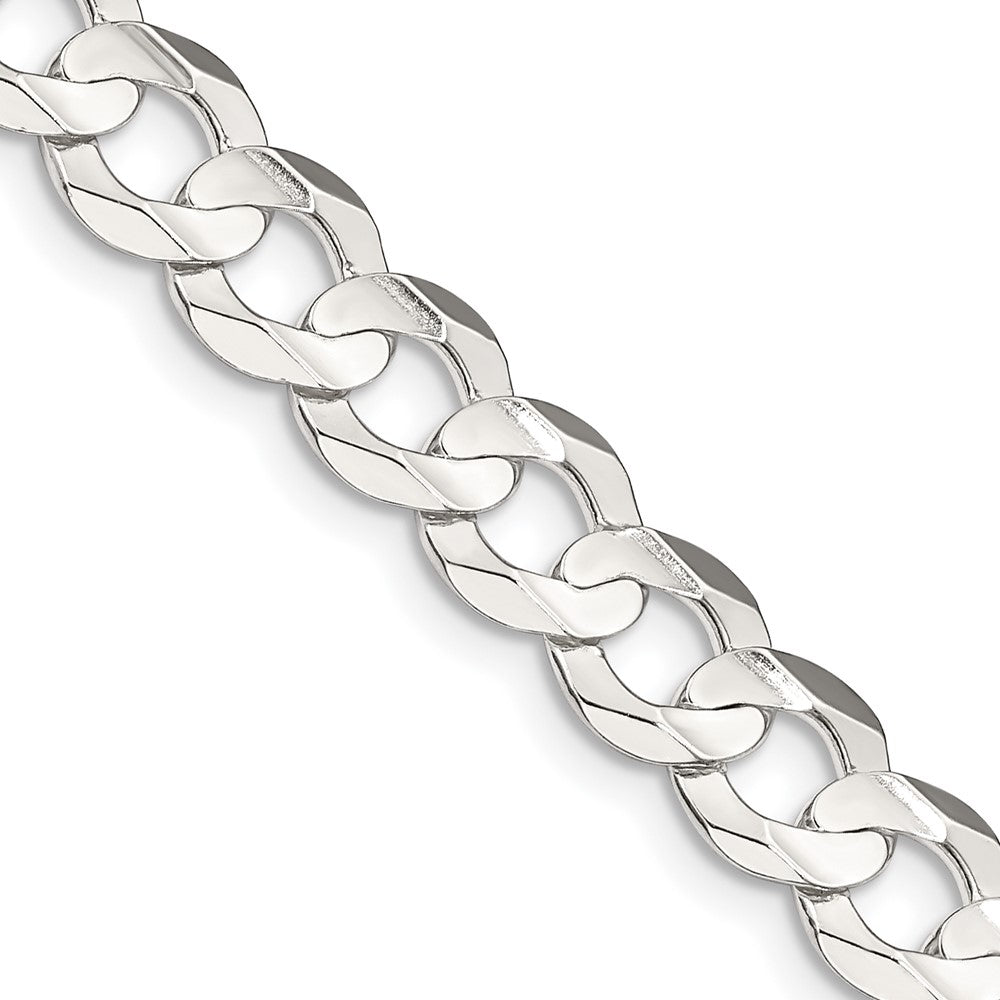 Sterlingsilber 7.8mm Konkav Abgeschrägt Panzer Halskette