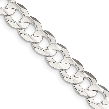 Sterlingsilber 7.8mm Konkav Abgeschrägt Panzer Halskette
