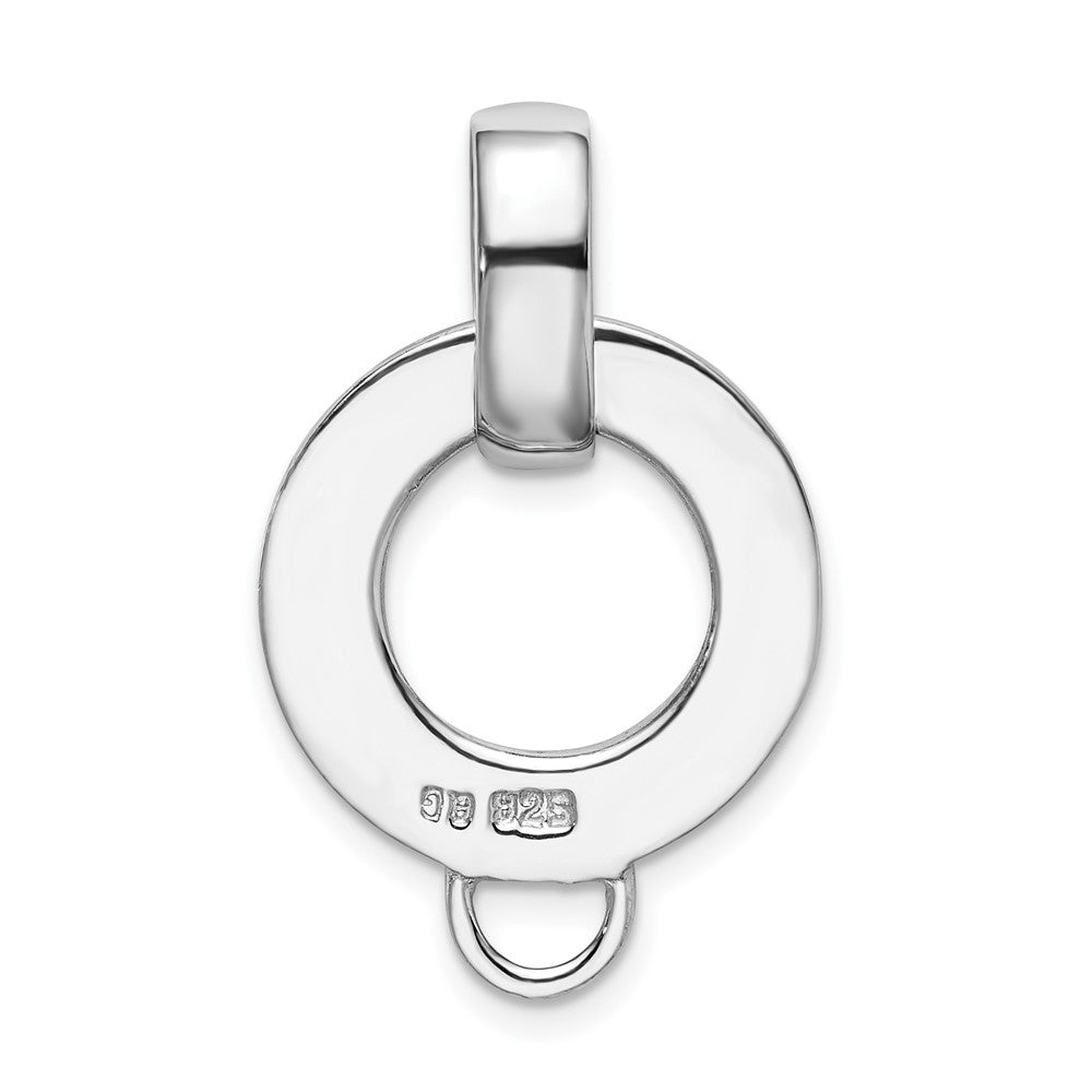 Sterlingsilber Amore La Vita Rhodiniert Poliert Offen Kreis Charm Halter Anhänger