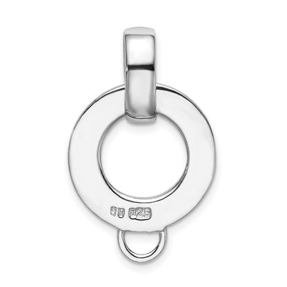 Sterlingsilber Amore La Vita Rhodiniert Poliert Offen Kreis Charm Halter Anhänger