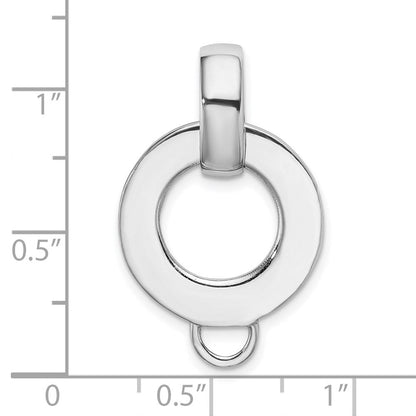 Sterlingsilber Amore La Vita Rhodiniert Poliert Offen Kreis Charm Halter Anhänger