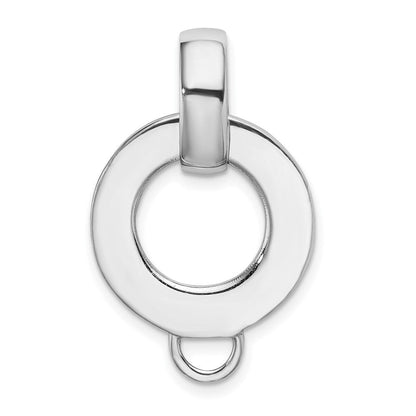Sterlingsilber Amore La Vita Rhodiniert Poliert Offen Kreis Charm Halter Anhänger