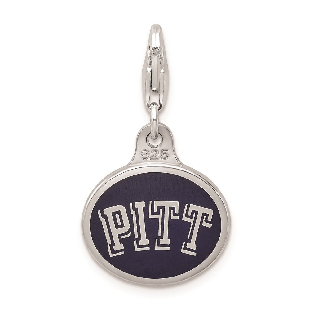 Sterlingsilber Emaille Universität. Of Pittsburgh mit Karabinerverschluss Charm