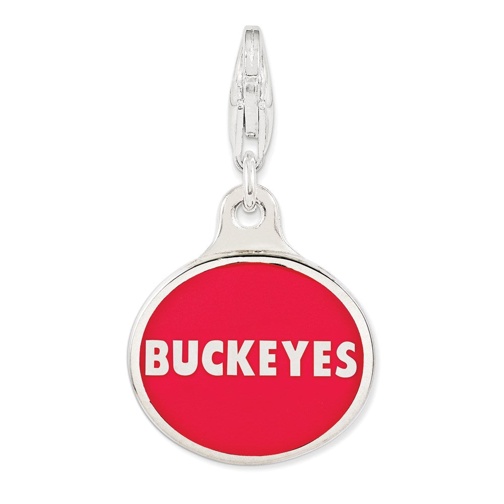 Sterlingsilber Emaille Ohio State Universität. mit Karabinerverschluss Charm