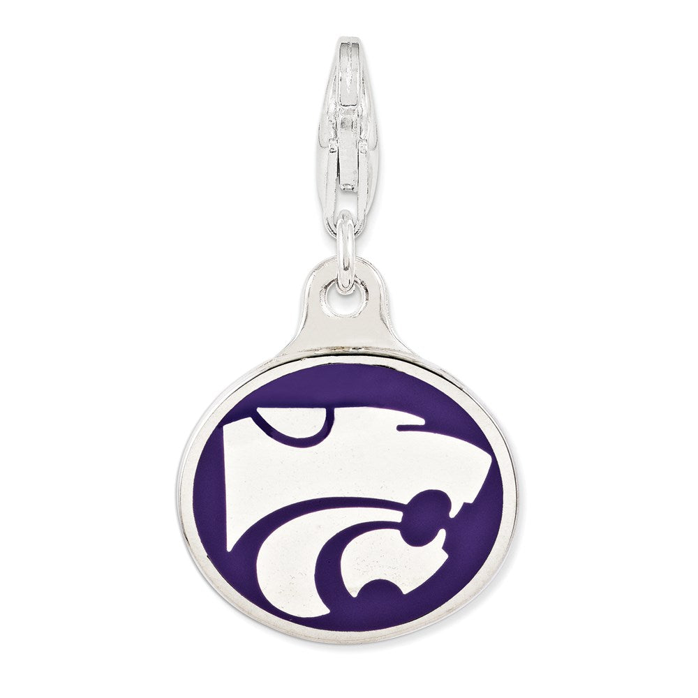 Sterlingsilber Emaille Kansas State Universität. mit Karabinerverschluss Charm
