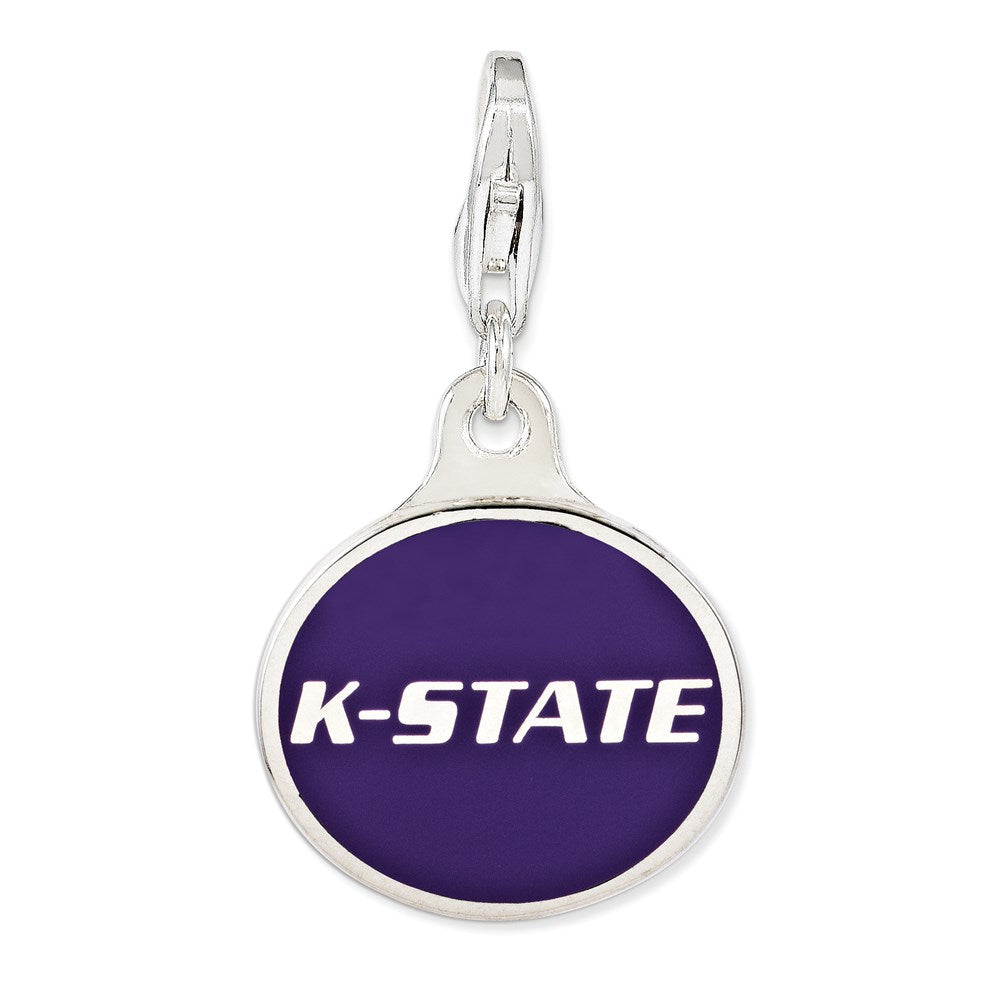 Sterlingsilber Emaille Kansas State Universität. mit Karabinerverschluss Charm