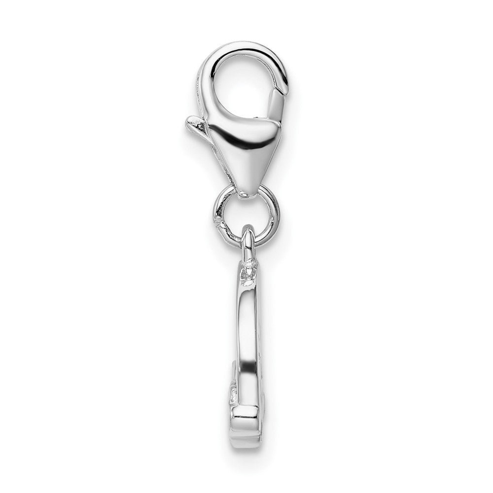 Sterlingsilber Amore La Vita Rhodiniert Poliert Multi-colored Emailliert Regenbogen Charm mit Fantasie Karabinerverschluss