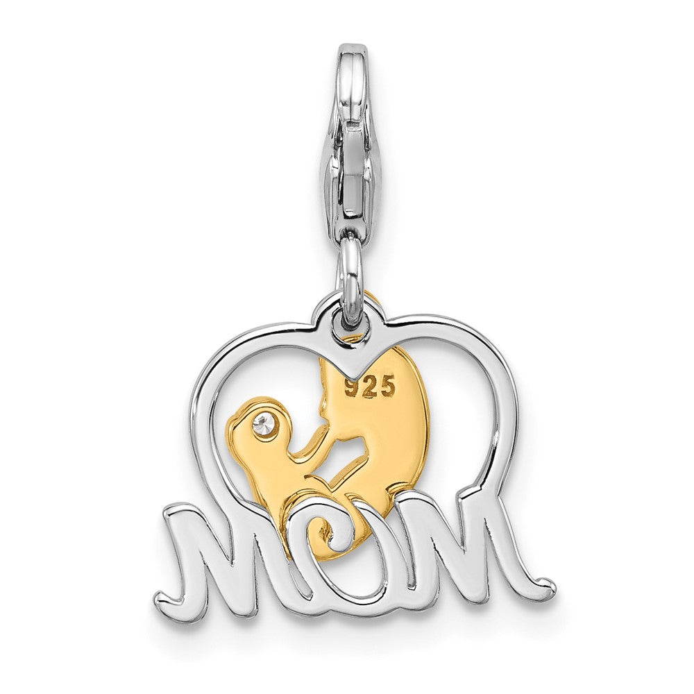Sterlingsilber Amore La Vita Rhodiniert/vergoldet Zirkonia Mutter Liebe Mama Charm