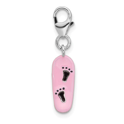 Sterlingsilber Amore La Vita Rhodiniert Emailliert 3-d Skate Board Charm
