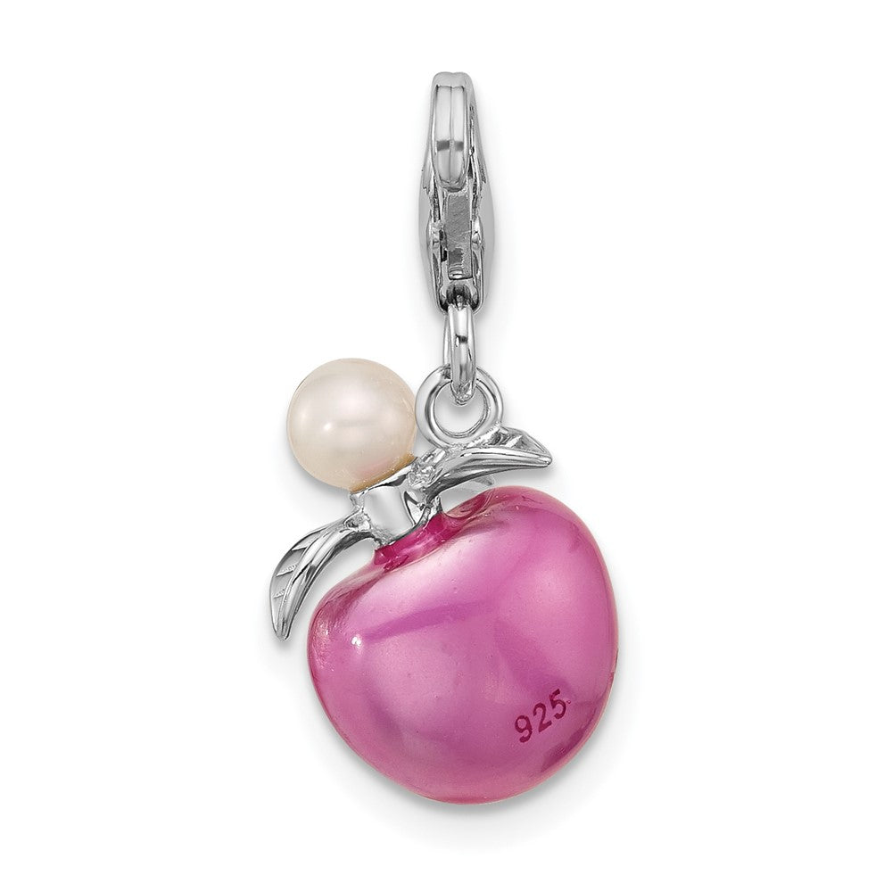 Sterlingsilber Amore La Vita Rhod-pl Emaille Fwc Perle 3-d Perfume Bottle Charm