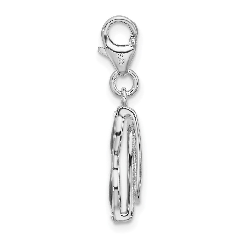 Sterlingsilber Amore La Vita Rhodiniert Emailliert 3-d Sunglasses Charm