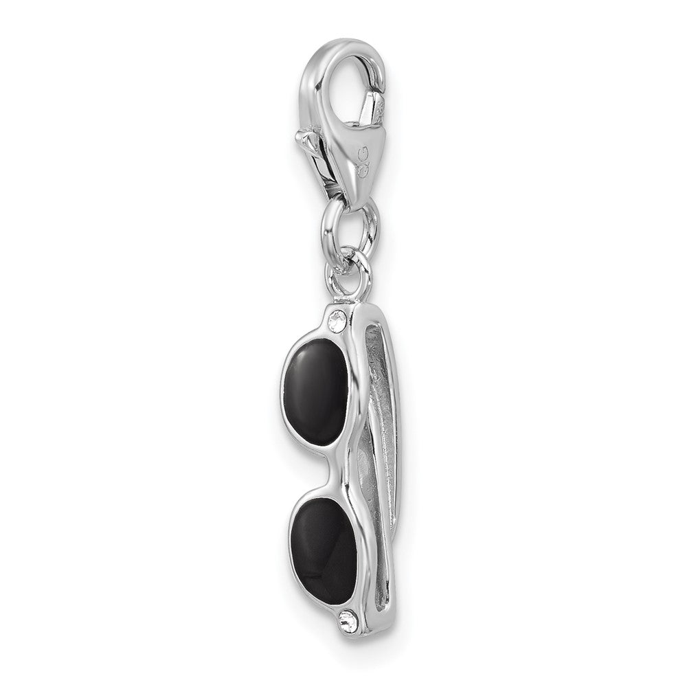 Sterlingsilber Amore La Vita Rhodiniert Emailliert 3-d Sunglasses Charm