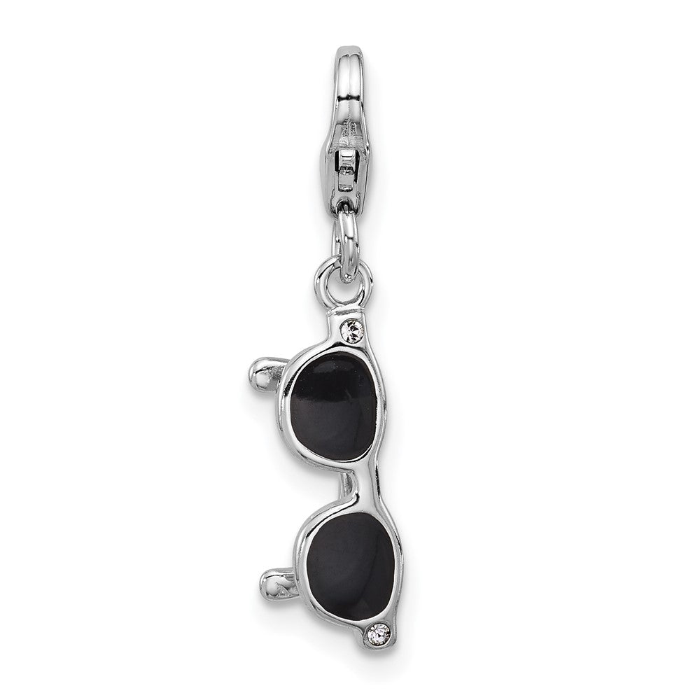 Sterlingsilber Amore La Vita Rhodiniert Emailliert 3-d Sunglasses Charm