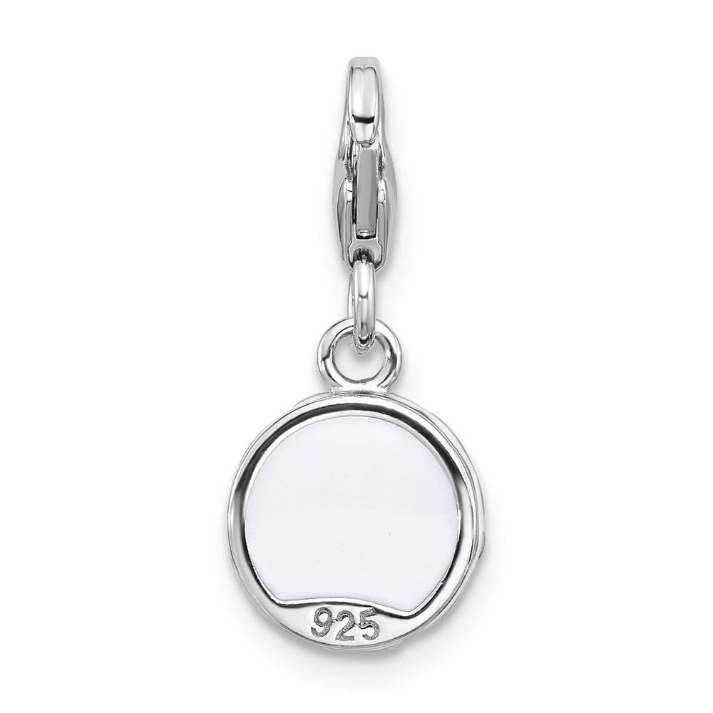 Sterlingsilber Amore La Vita Rhodiniert Emailliert Rot Herz Topped 3-d Cake Charm