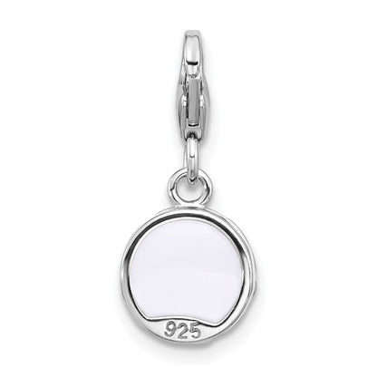 Sterlingsilber Amore La Vita Rhodiniert Emailliert Rot Herz Topped 3-d Cake Charm