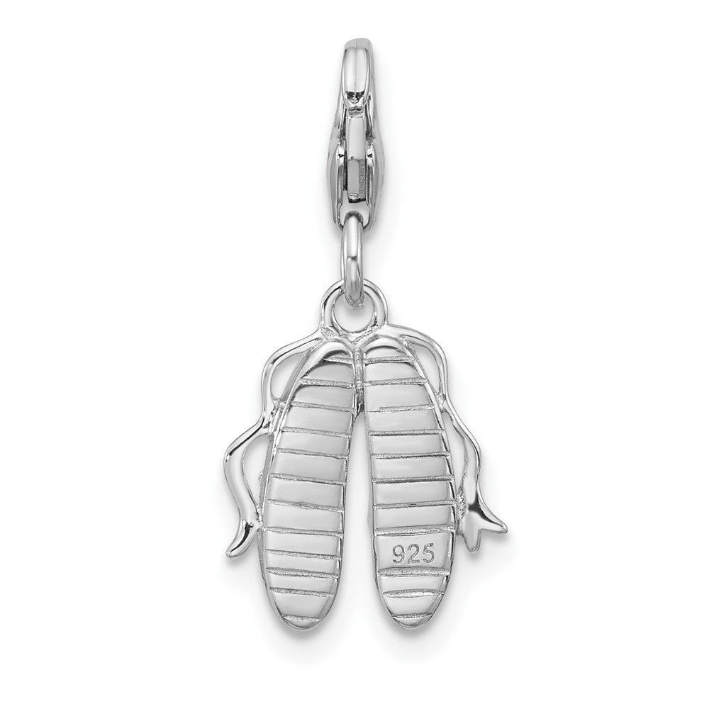 Sterlingsilber Amore La Vita Rhodiniert Emailliert Ballett Shoes Charm