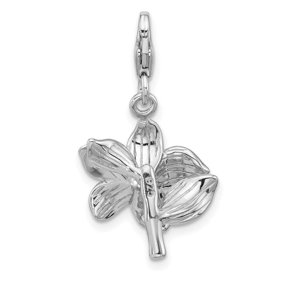 Sterlingsilber Amore La Vita Rhodiniert 3-d Emailliert Gelb Blume Charm