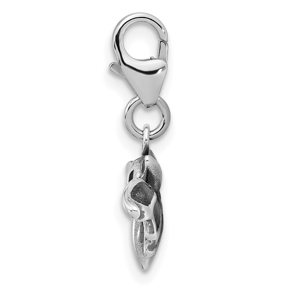 Sterlingsilber Amore La Vita Rhodiniert Antikisiert 3-d Bat Charm