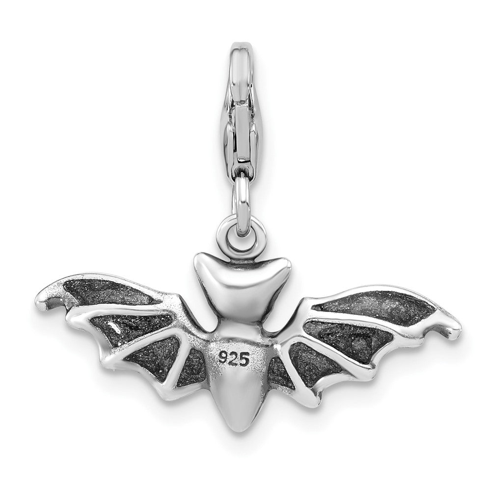 Sterlingsilber Amore La Vita Rhodiniert Antikisiert 3-d Bat Charm