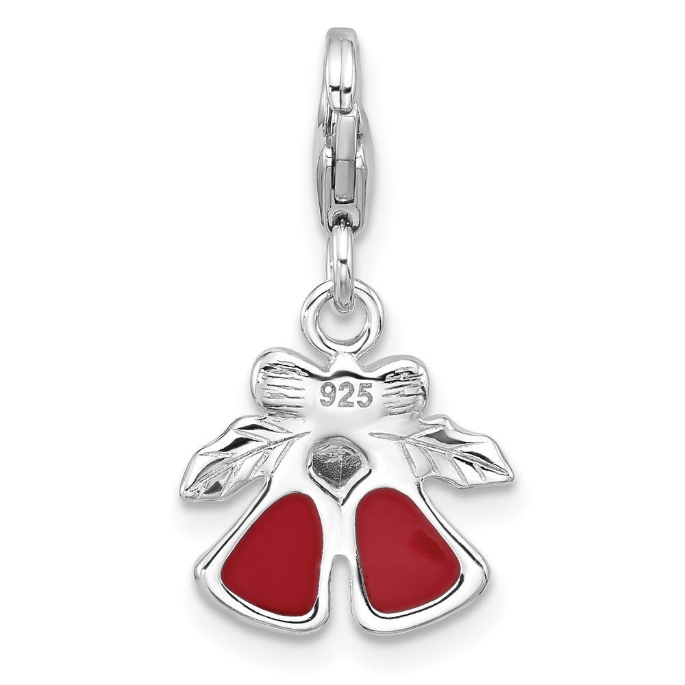 Sterlingsilber Amore La Vita Rhodiniert Emailliert Weihnachten Bells Charm