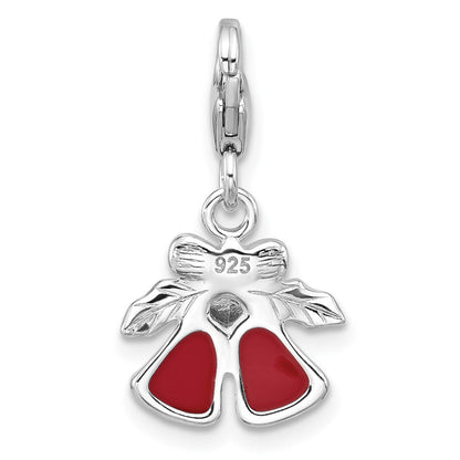 Sterlingsilber Amore La Vita Rhodiniert Emailliert Weihnachten Bells Charm