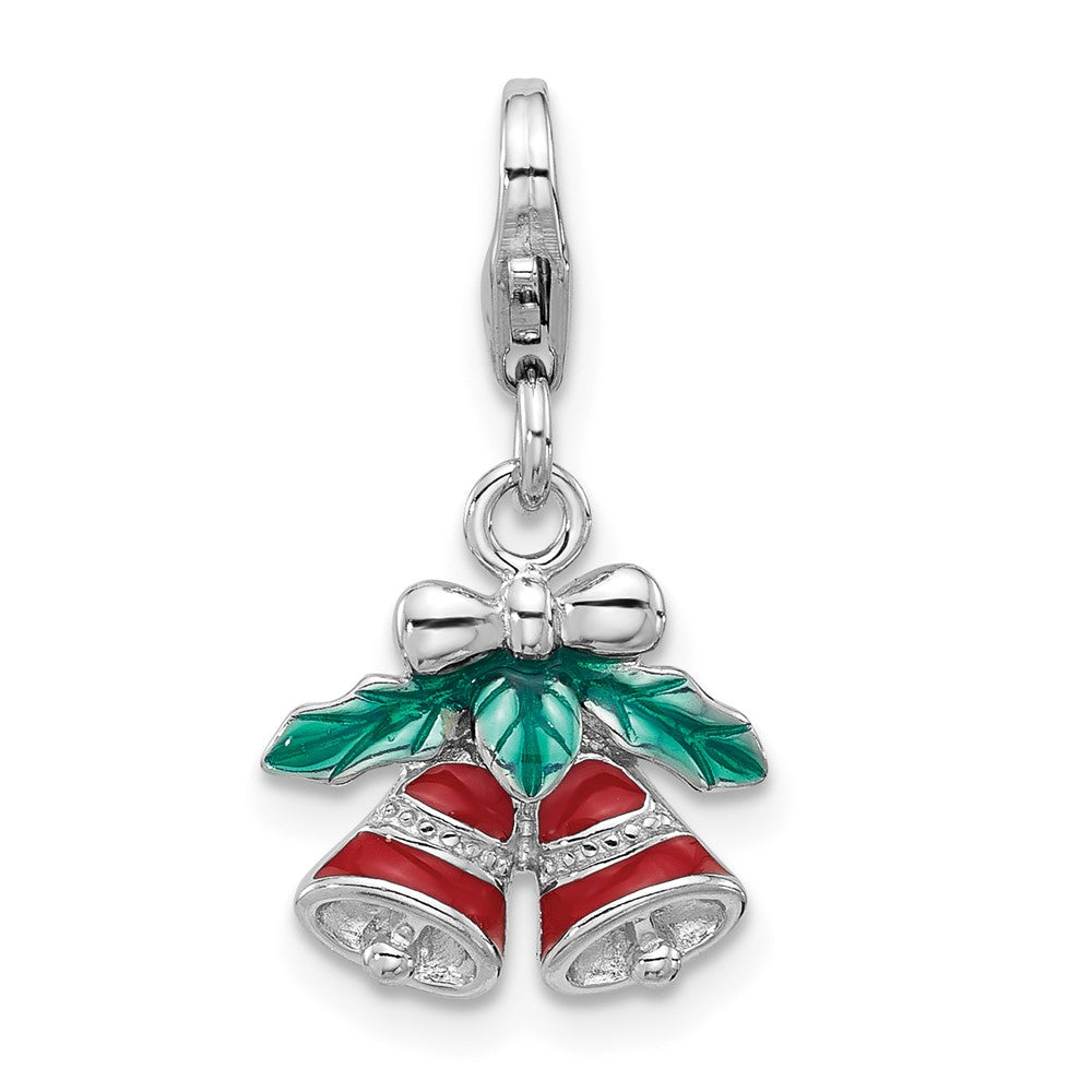Sterlingsilber Amore La Vita Rhodiniert Emailliert Weihnachten Bells Charm