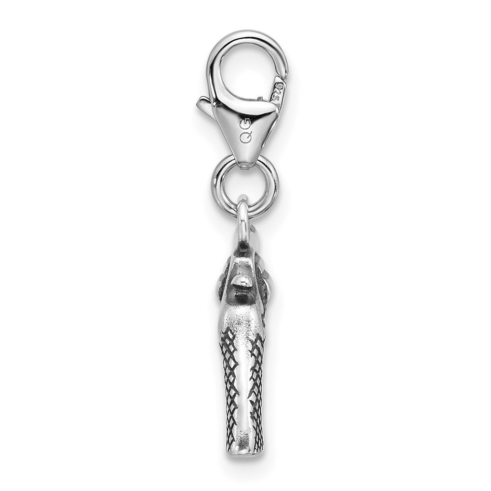 Sterlingsilber Amore La Vita Antikisiert Rhodiniert 3-d Pistol Charm