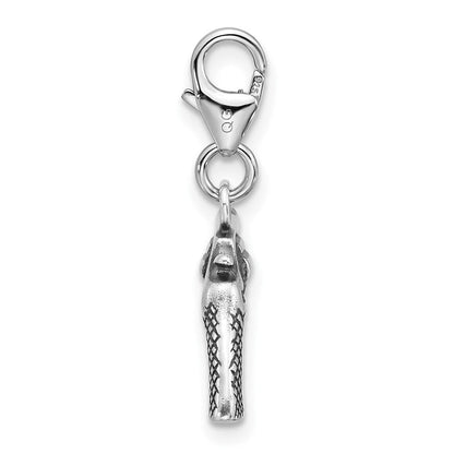 Sterlingsilber Amore La Vita Antikisiert Rhodiniert 3-d Pistol Charm