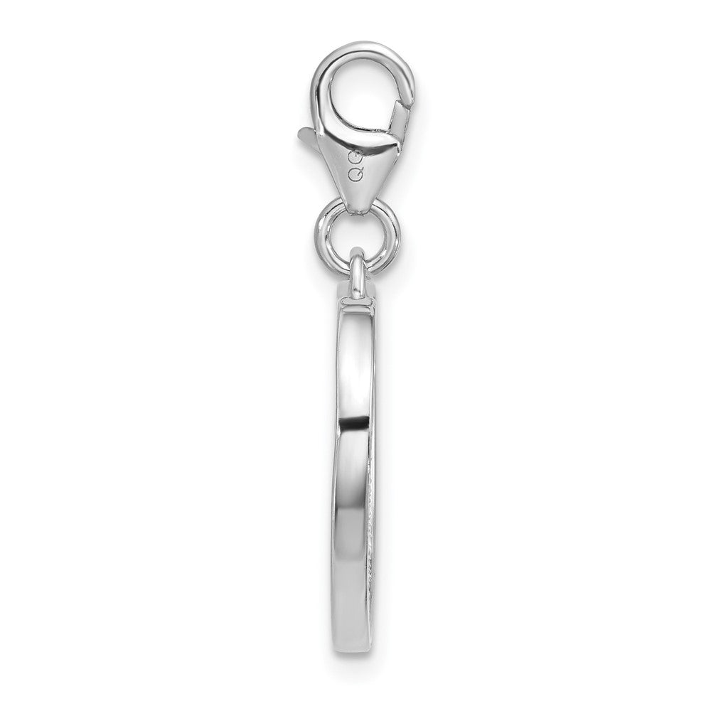 Sterlingsilber Amore La Vita Rhodiniert Emailliert Usa Flag Herz Charm