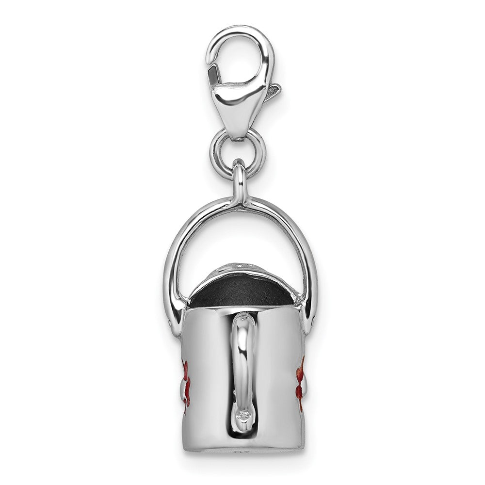 Sterlingsilber Amore La Vita Rhodiniert 3d Emailliert Blume Watering Can Charm