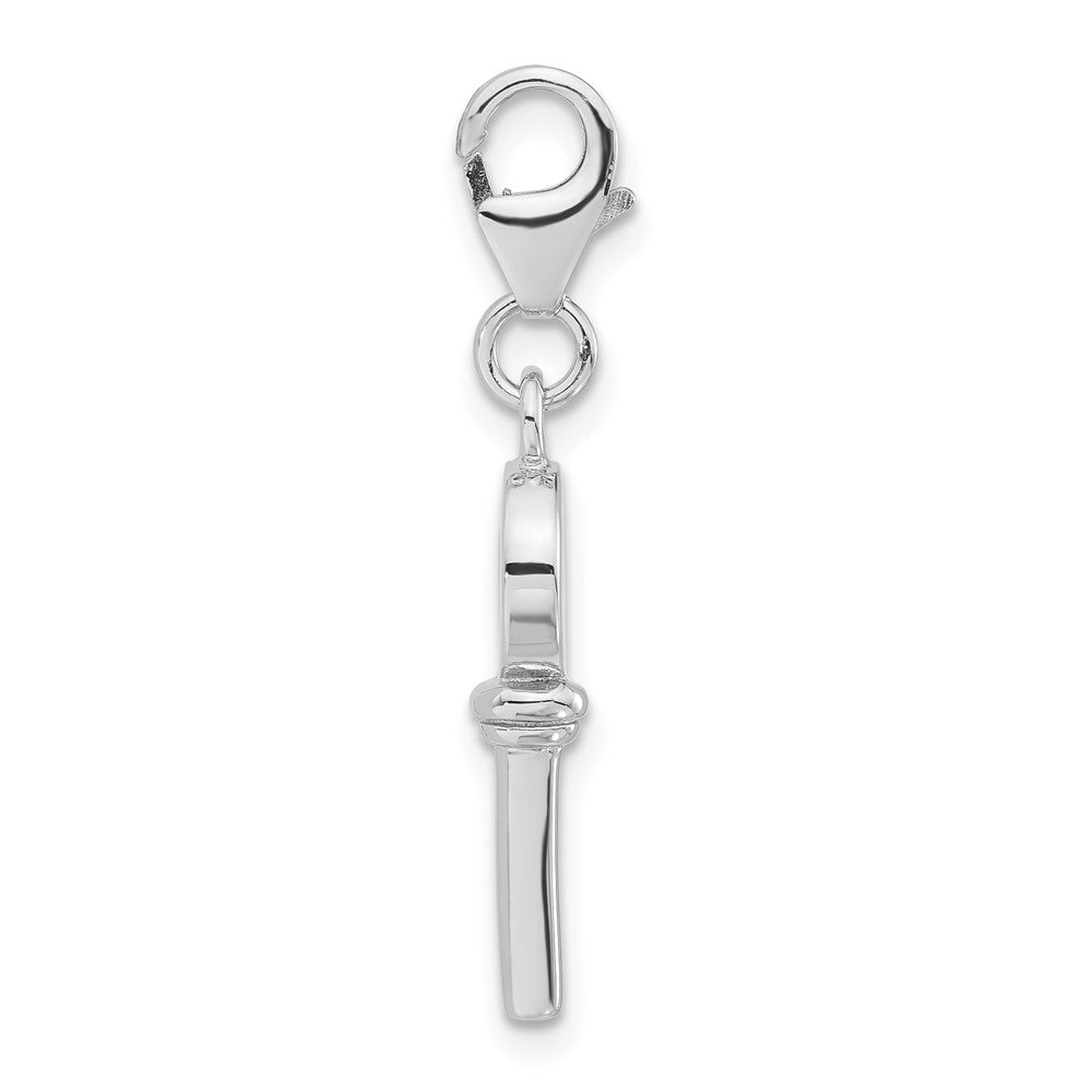 Sterlingsilber Rhodiniert 3-d Emailliert Key mit Karabinerverschluss Charm