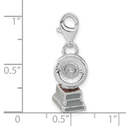 Sterlingsilber 3-d Poliert Emailliert Phonograph mit Karabinerverschluss Charm