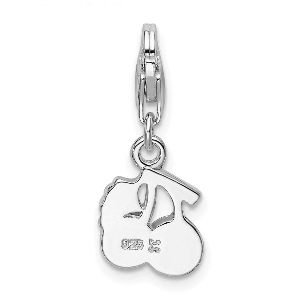 Sterlingsilber Rhodiniert Swarovski Crystals Cherries mit Karabinerverschluss Charm