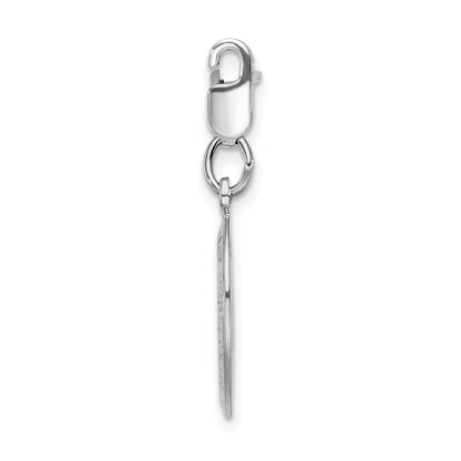 Sterlingsilber Amore La Vita Rhodiniert Poliert Saint Christopher Medaille Charm mit Fantasie Karabinerverschluss