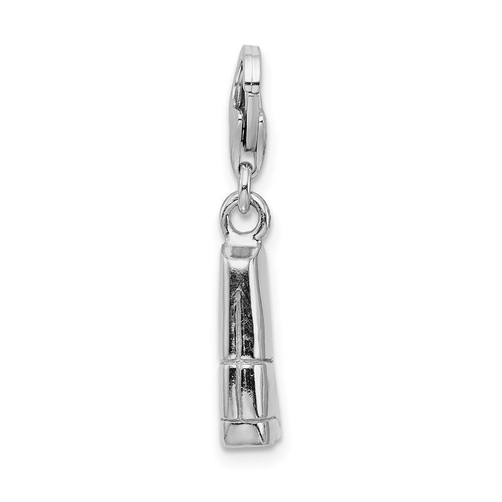 Sterlingsilber Ss Rhodiniert Click-on Poliert Boot Charm