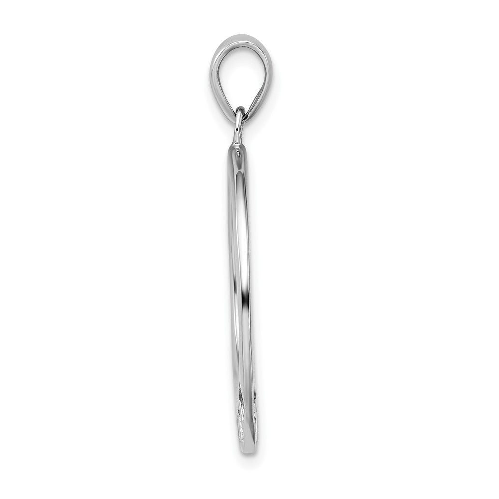 Sterlingsilber Amore La Vita Rhodiniert Poliert Oval Geformt Charm Carrier Anhänger
