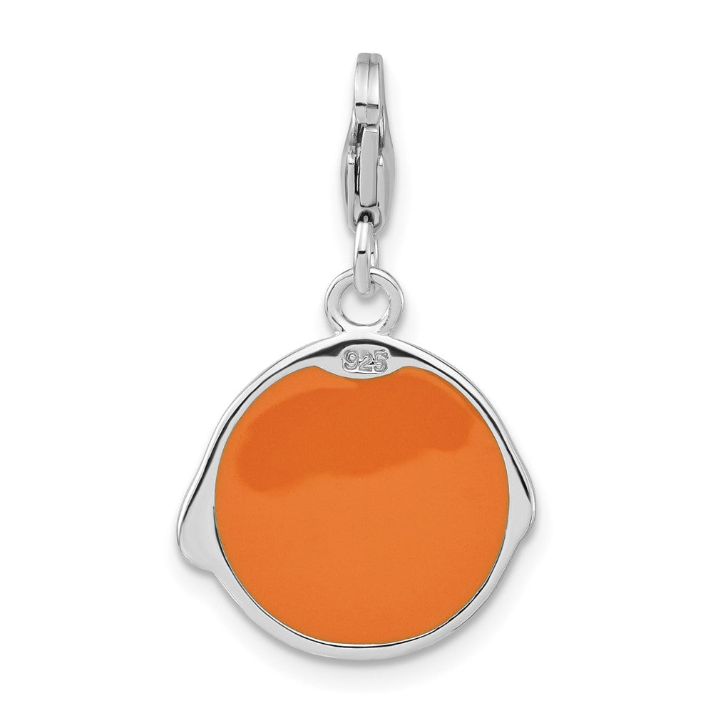 Sterlingsilber Emailliert Crying Face mit Karabinerverschluss Charm