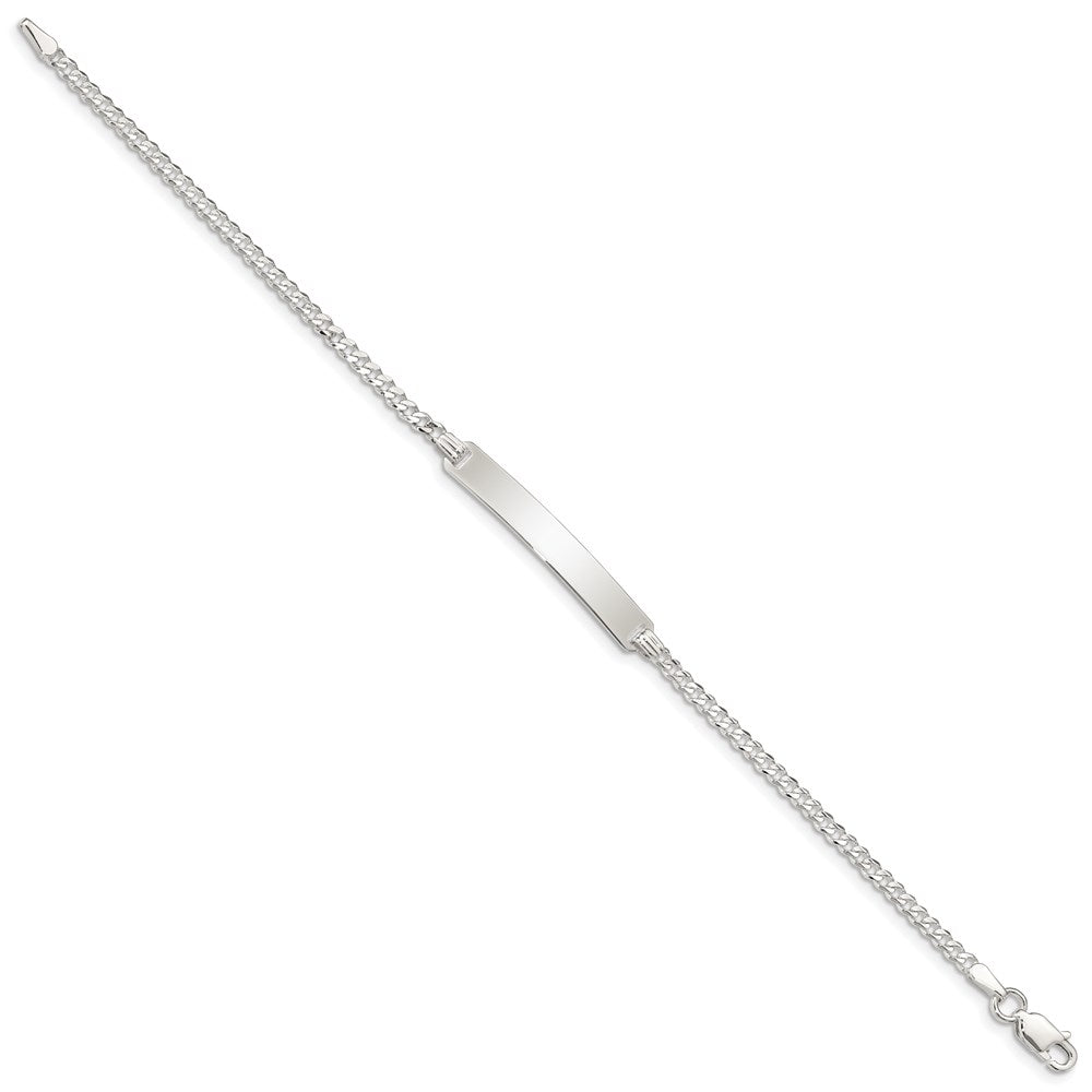Sterlingsilber Panzer Glieder Id Gliederarmband
