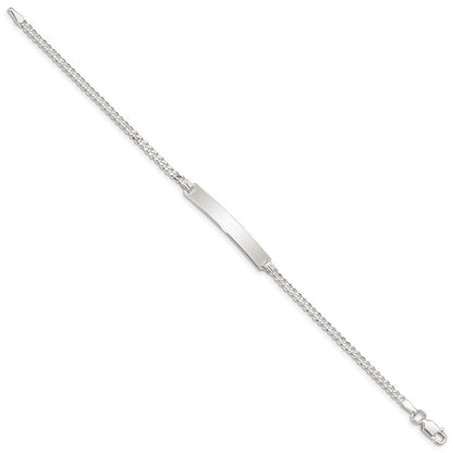 Sterlingsilber Panzer Glieder Id Gliederarmband