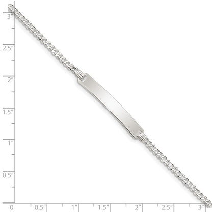 Sterlingsilber Panzer Glieder Id Gliederarmband